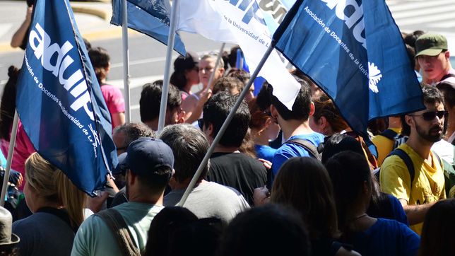 los docentes de la unlp reclaman cobrar el mismo bono que se les pagara a los nodocentes