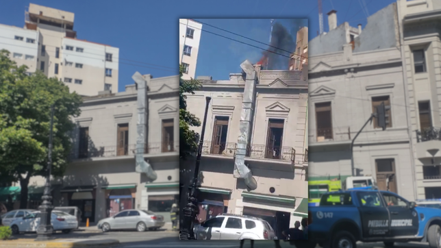 asi fue el principio de incendio en el local de comidas de diagonal 80