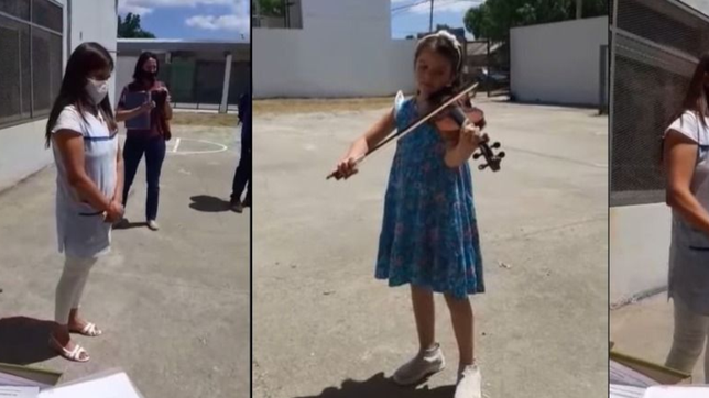te traje una sorpresa: el regalo de una pequena de 5 anos para su maestra jardinera