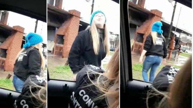 video: una comerciante furiosa escupio a dos inspectoras tras una acalorada discusion en la plata