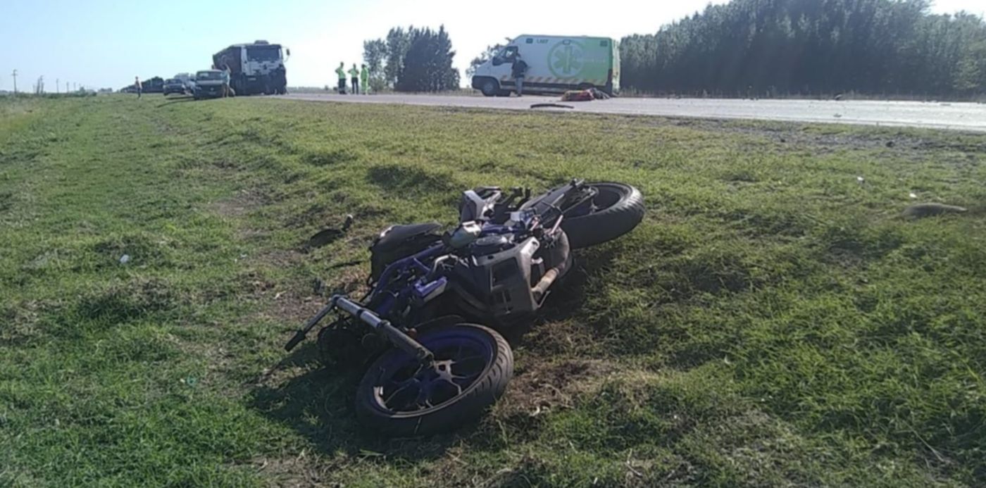 Accidente motociclista platense