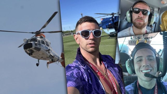 video: el momento en el que los campeones dejaron la caravana y llegaron al helipuerto