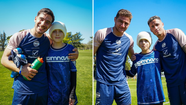 un juvenil de gimnasia que se recupera de una operacion compartio un entrenamiento con la primera