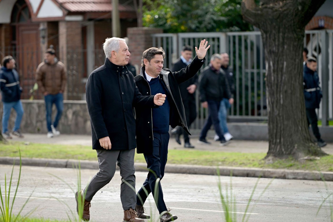 Axel Kicillof y Julio Alak en diagonal 74 (2)