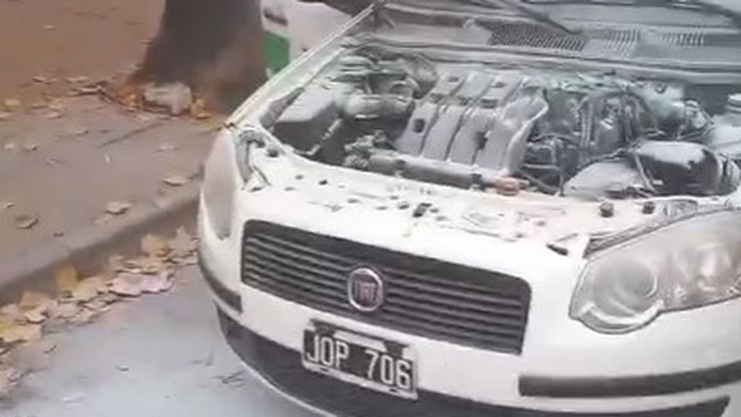 Tensión a metros de la Estación de Trenes de La Plata por el incendio de un taxi