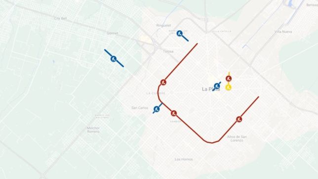 el mapa de las obras viales que promueven el uso de transportes alternativos en la plata