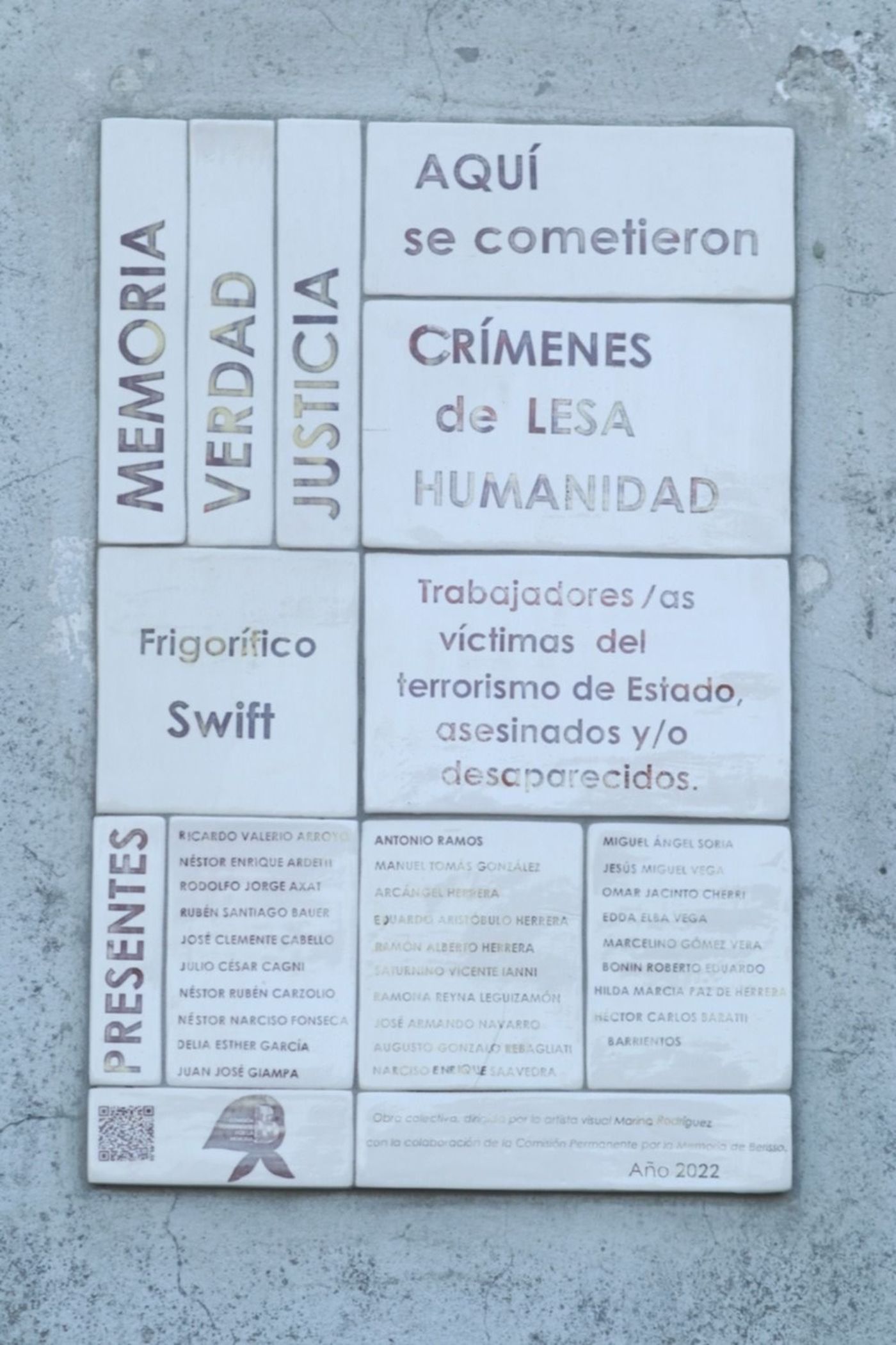 desaparecidos homenaje frigorífico Swift