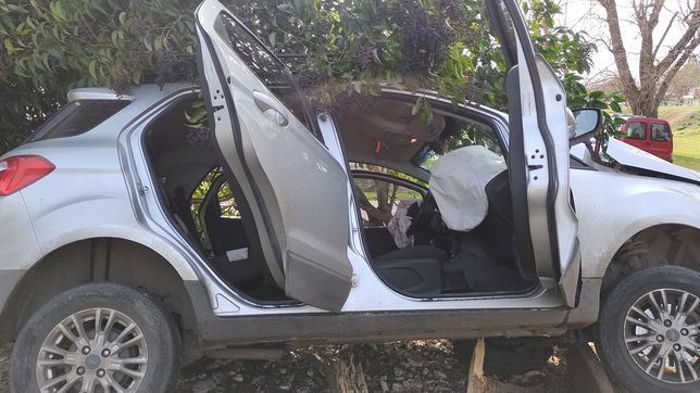 robo, persecucion y vuelco: cinco ladrones huyeron de la policia y chocaron en tolosa