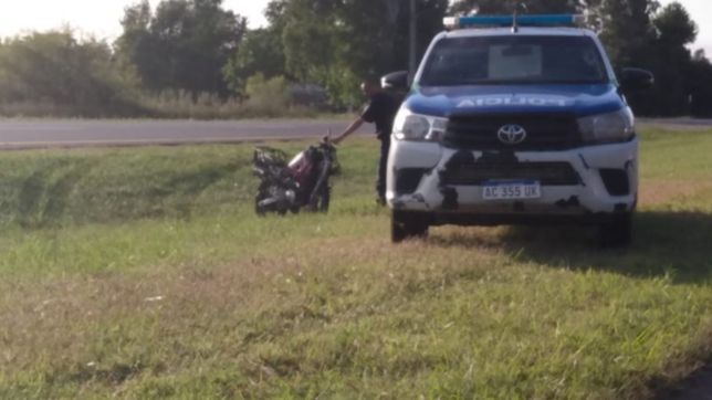 accidente fatal en la ruta 2: un hombre en moto choco con una camioneta y murio
