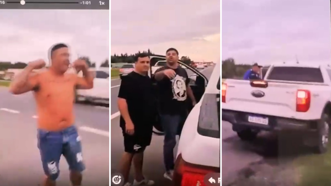 la pelea donde comenzo todo: asi fue el cruce en la ruta 2 que desato el enfrentamiento entre los barras