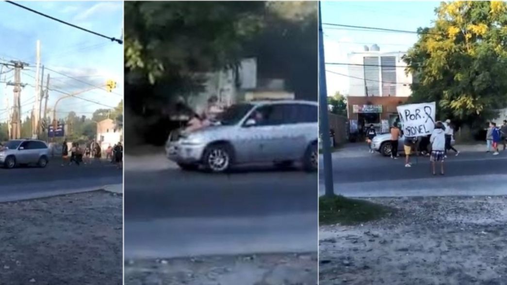 VIDEO: Quiso atravesar la marcha por Iván Coronel y casi provoca una tragedia
