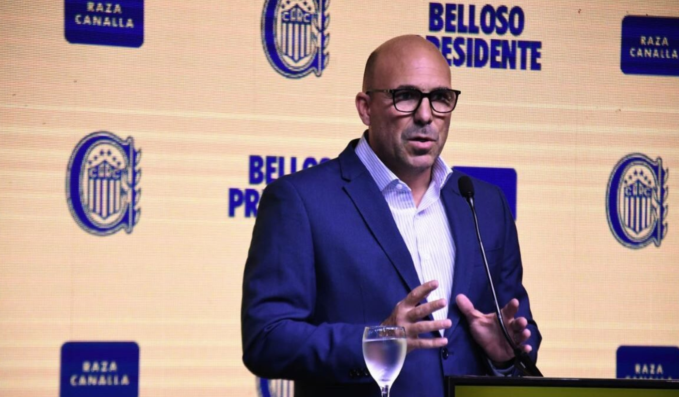 Gonzalo Belloso, el presidente de Rosario Central, apuntó contra Juan Sebastián Verón