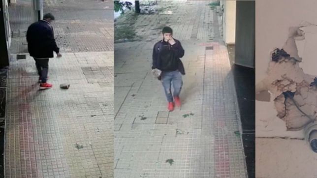 video: destrozaron una camara de seguridad y todo quedo registrado