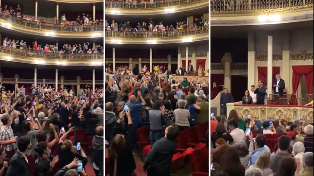 la arenga que recibio axel kicillof en el teatro coliseo podesta de la plata