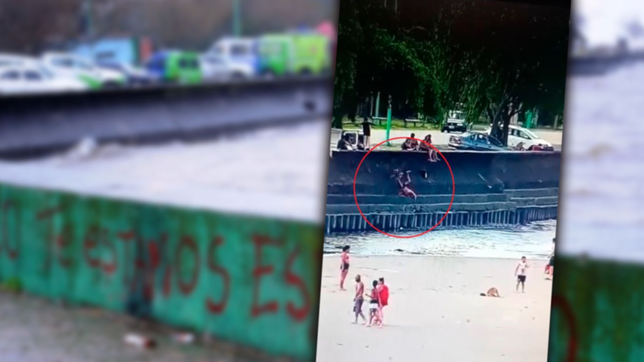 video: lo choco una camioneta en punta lara, cayo al rio y se salvo de milagro
