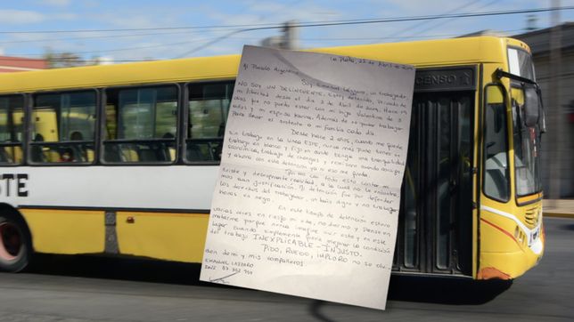 nunca pense vivir esto, la emotiva carta de uno de los choferes del este detenidos