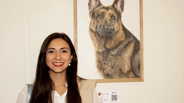 la historia de la artista platense que retrata mascotas y lleva sus obras a francia e italia