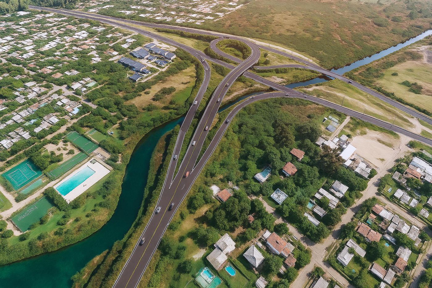 Bajada de la Autopista buenos aires la plata