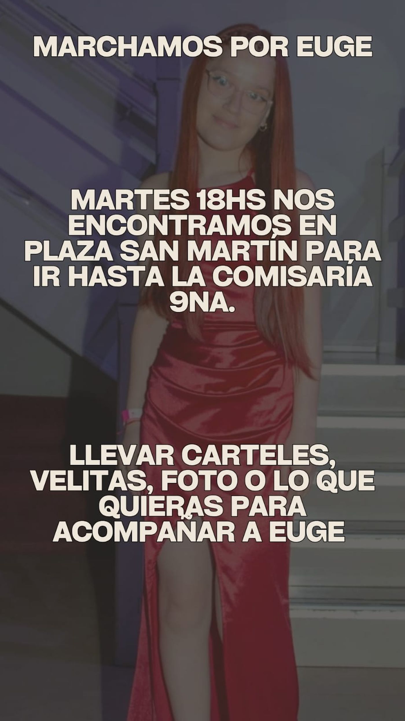 La convocatoria a movilizar por la joven atropellada en Villa Elvira