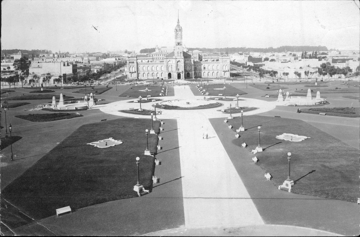 Vista panorámica en 1921 desde la Catedral que se publicó en 
