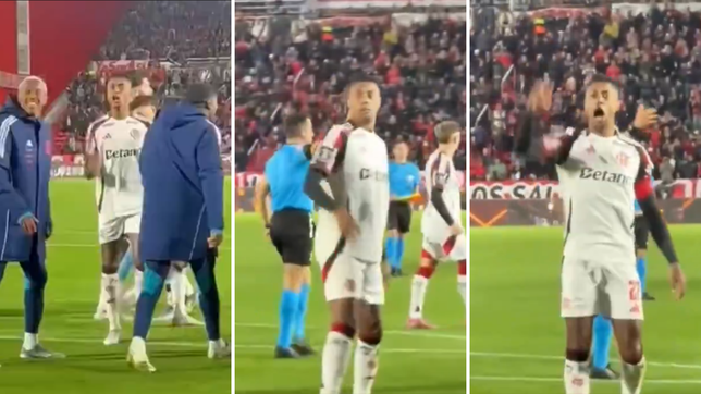 el video del repudiable gesto de bruno henrique a los hinchas del leon