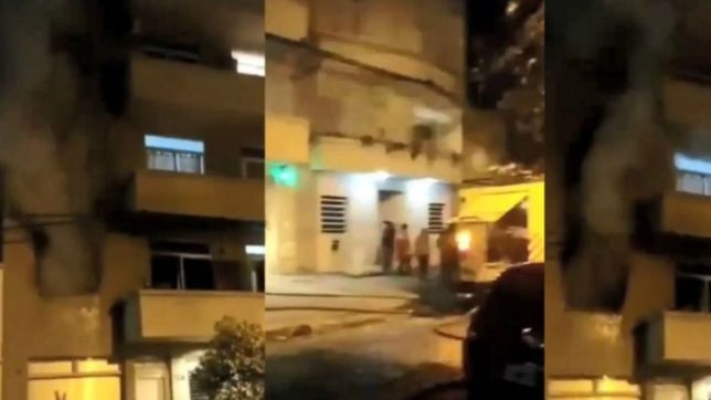 susto por el incendio en un departamento en plaza matheu