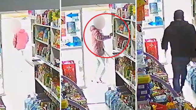 video: robo un nesquik, quedo filmado y un empleado lo salio a correr