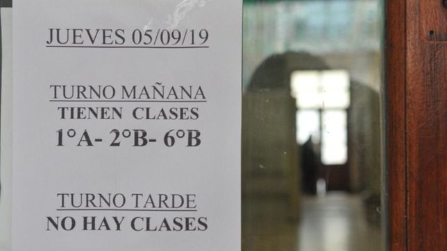 alta adhesion de los gremios al paro docente de este jueves