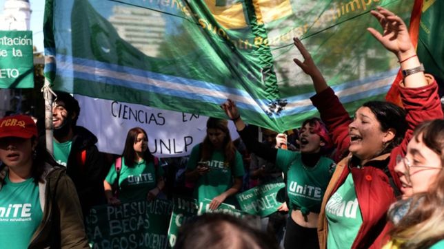 estudiantes de la unlp marcharon para pedir por el boleto educativo y aumento de becas