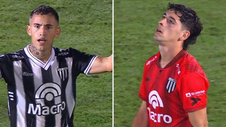 De negro y blanco a rojo: el cambio de camiseta de Gimnasia de Mendoza en pleno partido De negro y blanco a rojo: el cambio de camiseta de Gimnasia de Mendoza en pleno partido