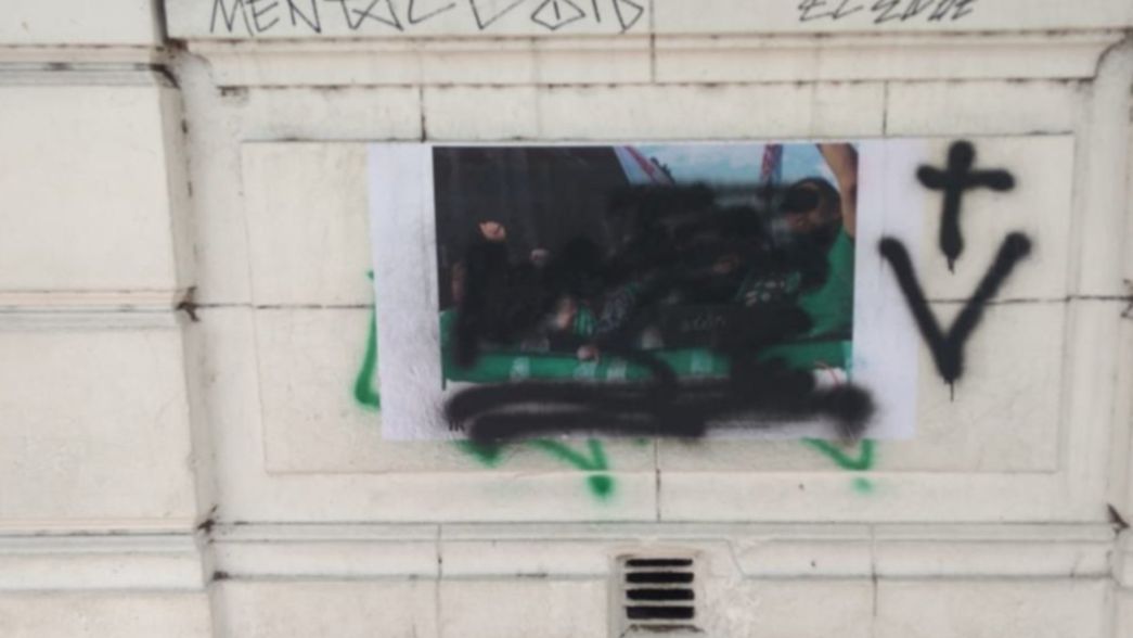 Grupos pro vida pintaron una muestra organizada por estudiantes del Normal 1