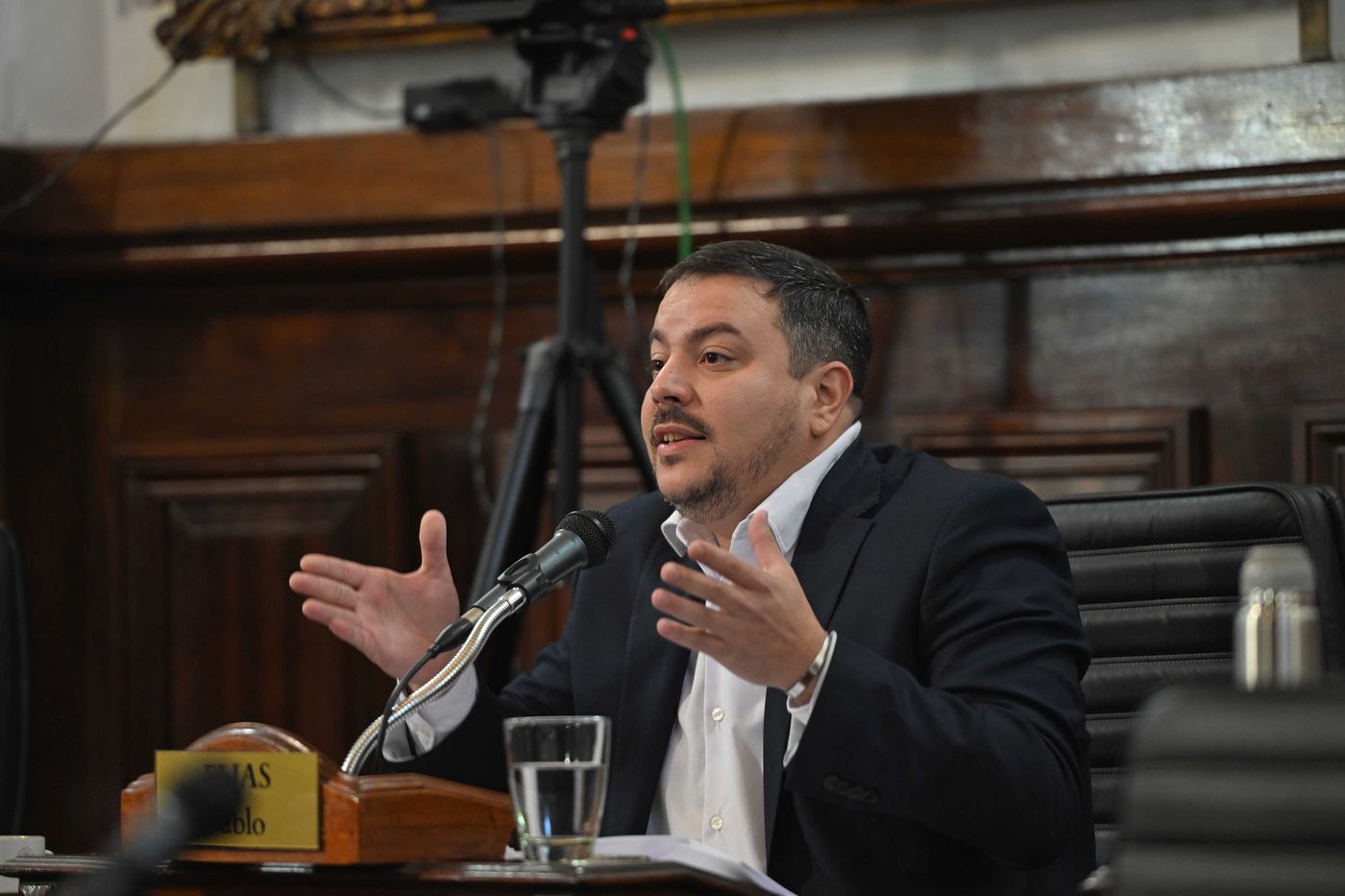 El concejal de Fuerza Patria, Pablo Elías, anunció que el Municipio estudia incorporar armas no letales