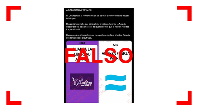 no, el elector no debe aclarar su voto para santilli ni tachar a espert en la boleta unica