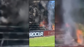 se incendio una tribuna de la cancha de rugby del club san luis de la plata se incendio una tribuna de la cancha de rugby del club san luis de la plata