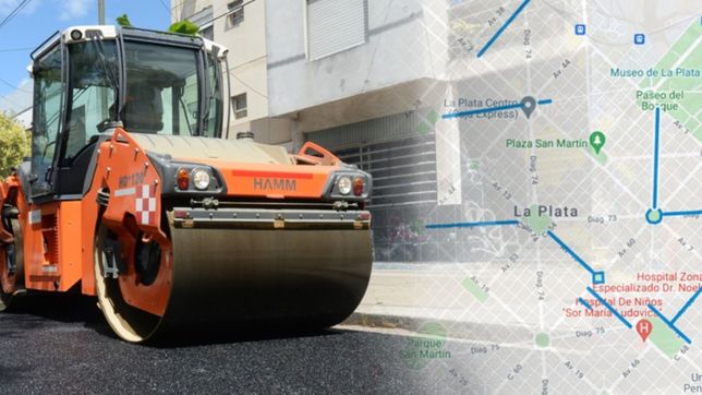 el mapa de las calles adoquinadas de la plata que seran asfaltadas por la municipalidad