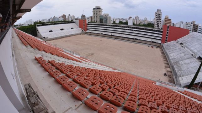 cuanto le falta y sobre que se esta trabajando en el estadio de 1 y 57