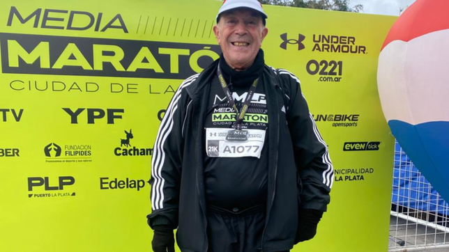 a los 80, completo la media maraton la plata y va por nuevos desafios