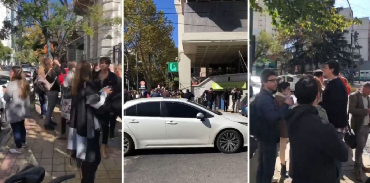 evacuación en Tribunales