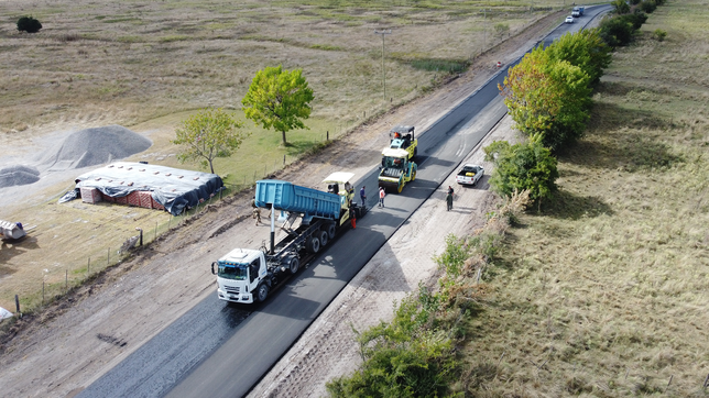 avanzan las obras en un sector clave de la ruta 11 para agilizar el transito