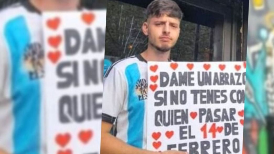 Dame un abrazo si no tenés con quién…: curiosa campaña de San Valentín en La Plata