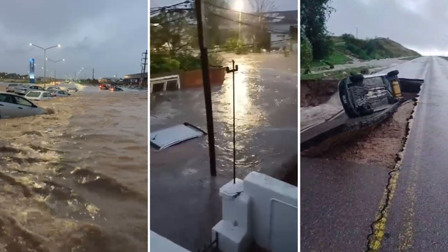 todos los videos de las inundaciones en bahia blanca y la zona sur de la provincia