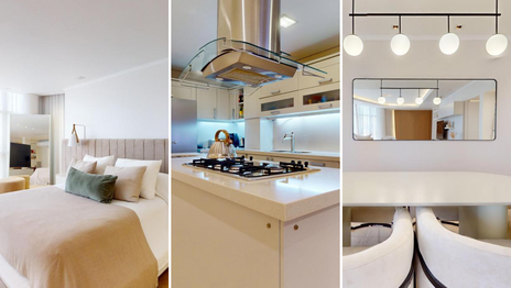 Sauna, gimnasio y una cocina de lujo: las 57 fotos del departamento que Verón vende en La Plata