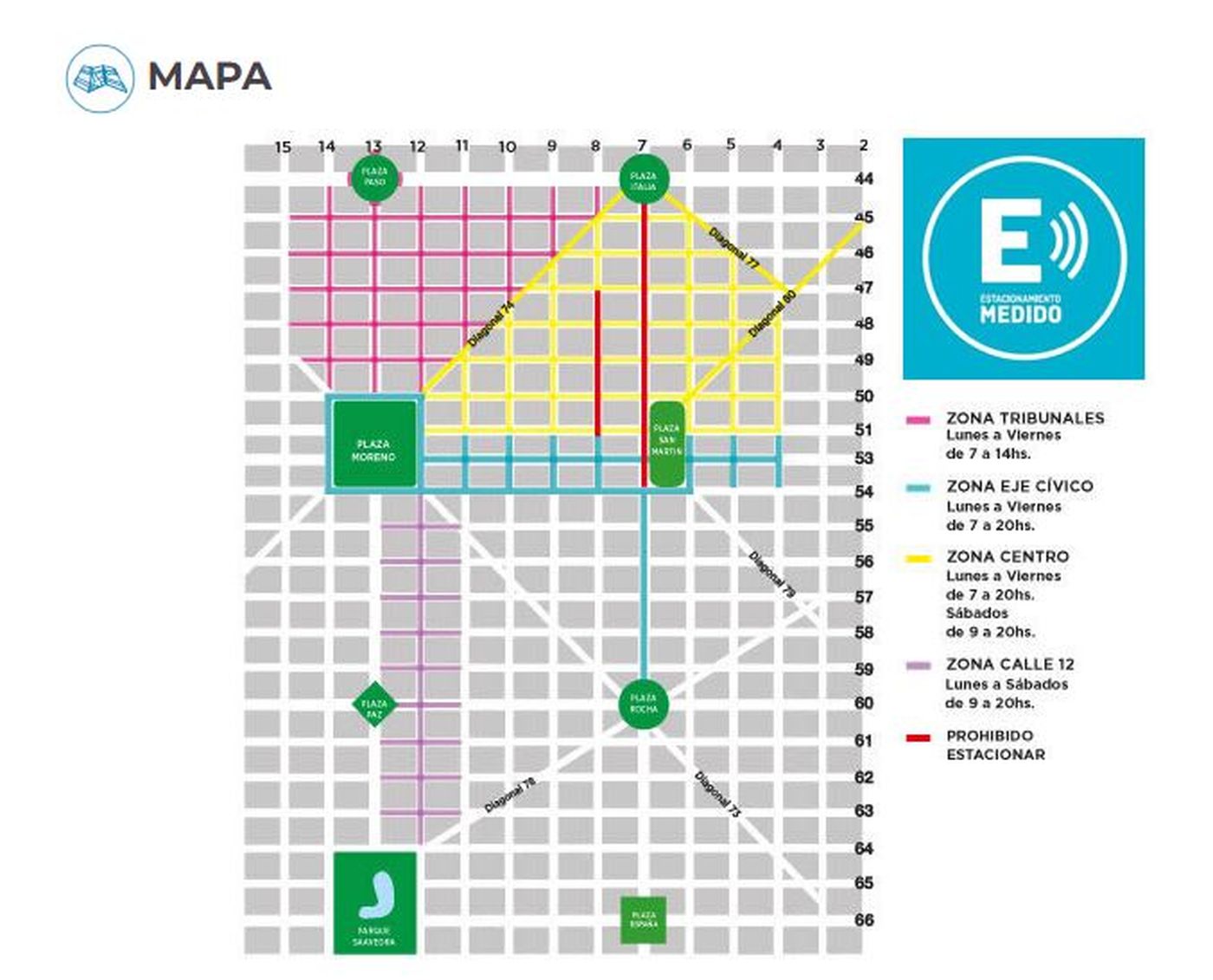 En la información que brinda el portal de la Municipalidad de La Plata, la calle 49 no figura como prohibida para estacionar