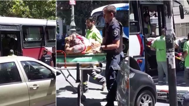 video: cuatro personas resultaron heridas tras un choque entre un micro y un auto