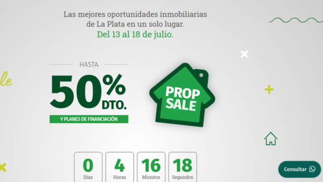 arranca el propsale con rebajas de hasta el 50% para comprar inmuebles en la plata