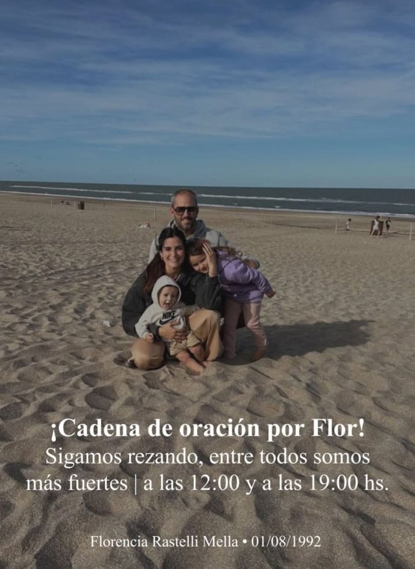 La familia de Florencia Rastelli pide cadena de oración