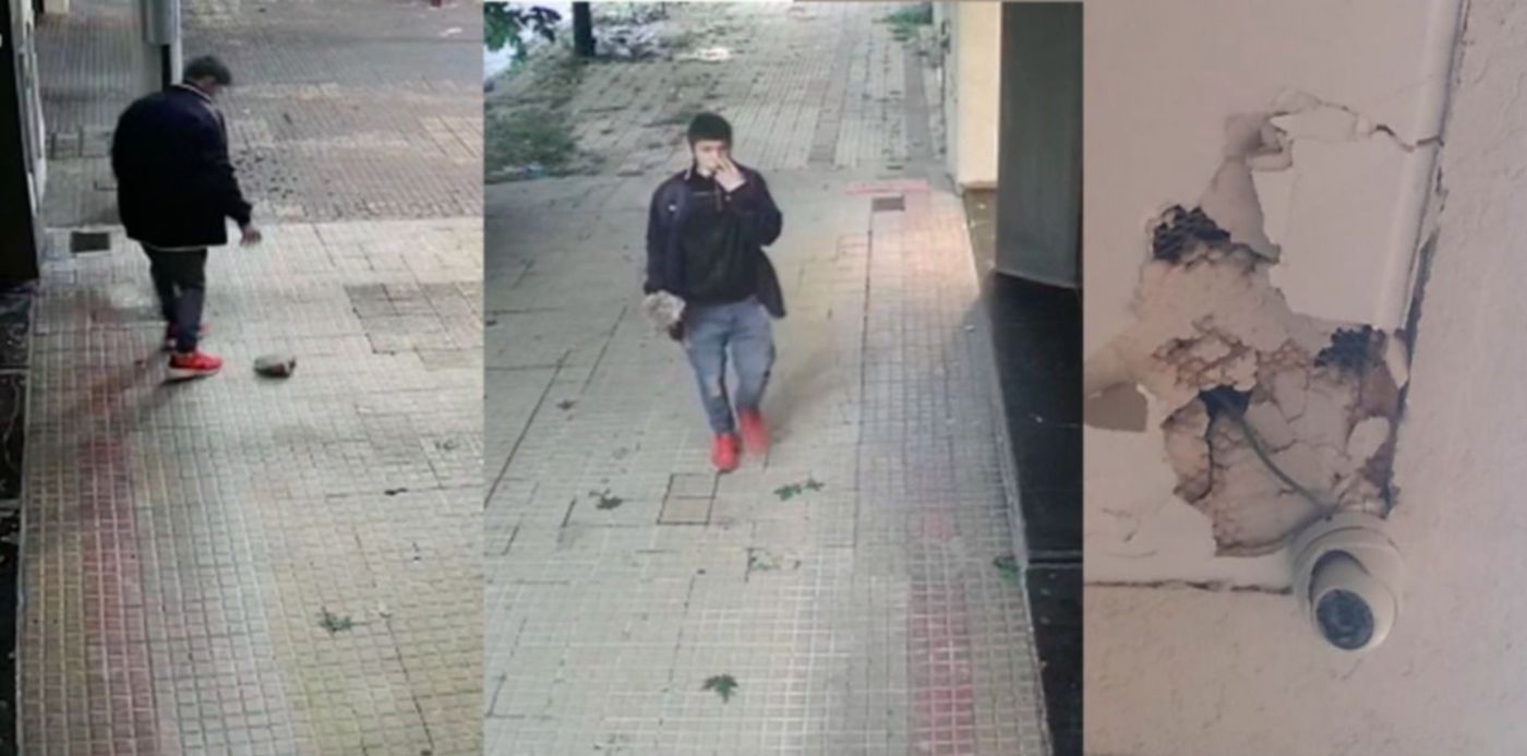 destrucción de una cámara de seguridad