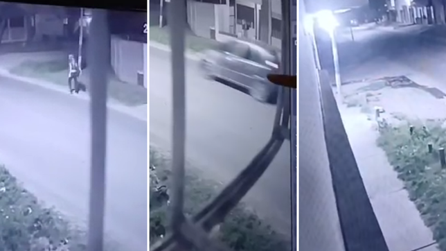 las imagenes que analiza la policia para encontrar la camioneta que atropello y mato a la joven de villa elvira