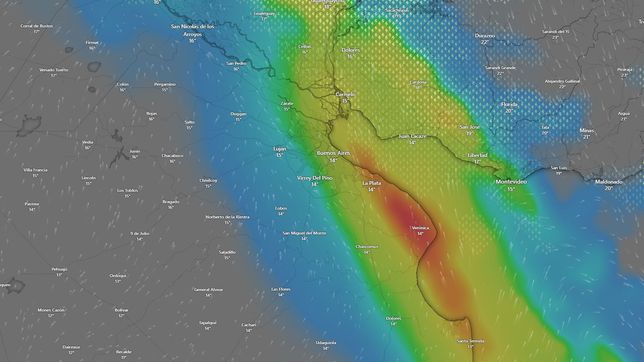 ¿hasta que hora seguira lloviendo en la plata, berisso y ensenada?