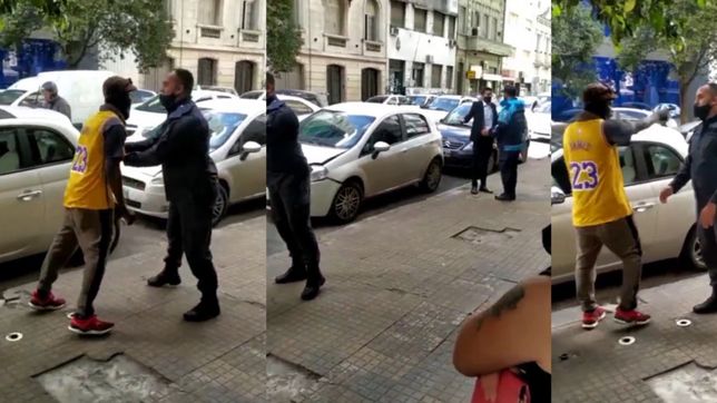 video: un senegales casi termina a las pinas en pleno centro